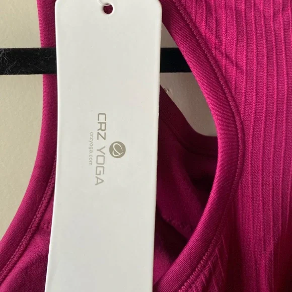 NWT• CRZ YOGA Pink Crop Top Medium - Picture 8 of 8